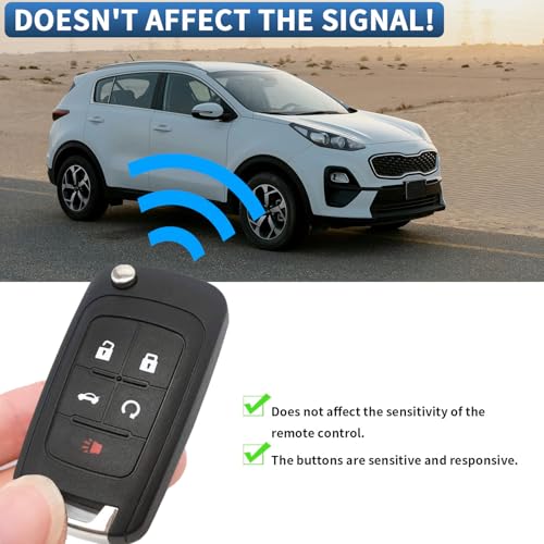 5 Button Key Fob Shell Replacement for Chevy Cruze Camaro Impala Equinox GMC Terrain Buick Regal Lacrosse 2017 2016 2015 2014 2013 2012 2011 2010 OHT01060512 Keyless Entry Remote Flip Car Key Fob Case by JJCHQ - Image 7