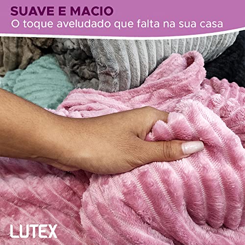 Cobertor King Luster Corttex 100% Microfibra - Manta Casal Listrado Toque Macio Fofinho 2,20 x 2,40