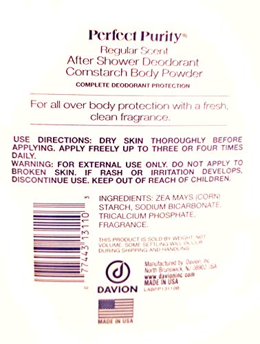 image for TAVERNIT NEW TALC-FREE FORMULA Perfect Purity After Shower Cornstarch 