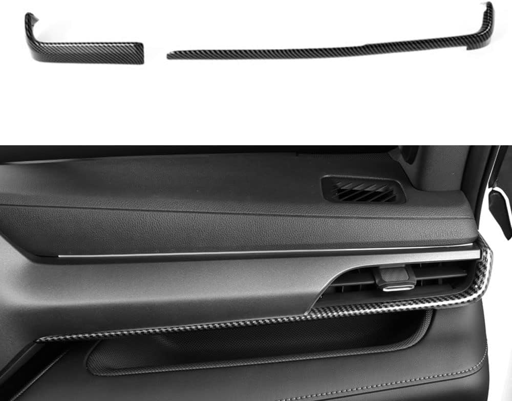 LEXLEY 2pcs Carbon fiber Style Center Console Dash Board Panel Dial Dashboard Cover Trims Interior Accessories For Toyota 2020 2021 2022 2023 2024 2025 Highlander