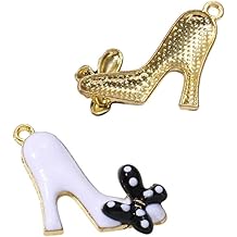 New 2026 Arrive 5Pcs Bow Clothes Bag High Heels Fashion Classic Enamel Pendants High-Fashion Sweet Style For Making Handmade DIY Jewelry Trendy Accessories Creative Gift