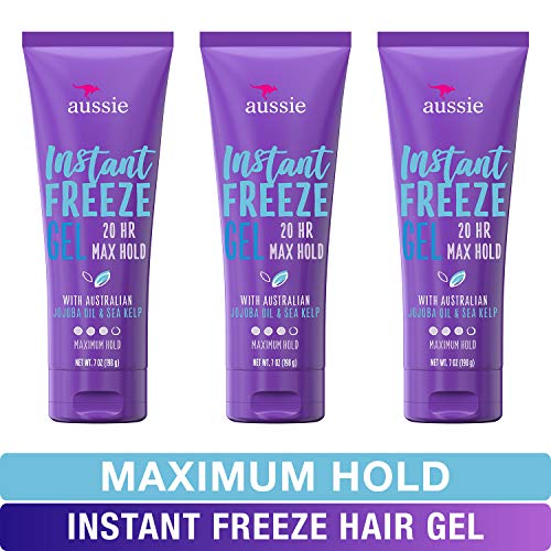 Aussie Instant Freeze Sculpting Maximum Hold Hair Gel with Jojoba Oil, Sea Kelp