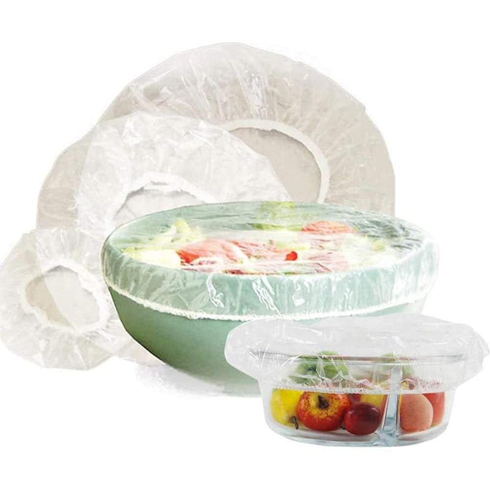 Wanhenda Disposable Food Cover 100 pcs plastic wrap Elastic Food Lids For Fruit Bowls Cups Food Covers Caps Keeping Cookware Accessories