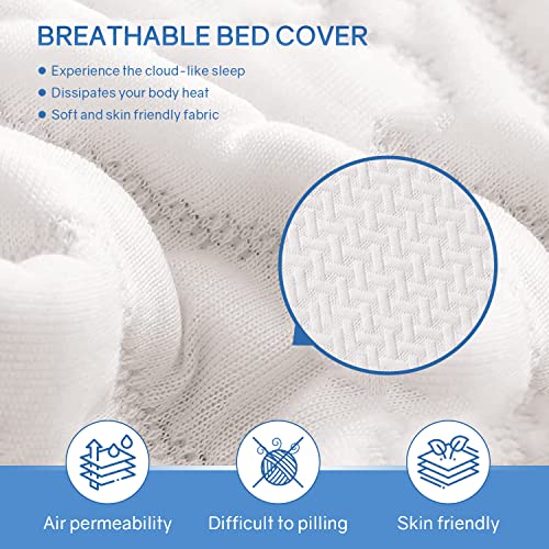 PayLessHere 6 Inch Green Tea Fiberglass Free Cooling Gel Memory Foam Mattress Full Size in a Box,Medium-Firm Pressure Relief&Temperature Regulation,CertiPUR-US Certified,White