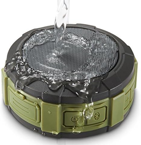 The V1 - Wireless Bluetooth Speaker - Outdoor, Waterproof - Ultra Lightweight, Portable, Loud - Includes Carabiner, Shower Mount, Deep Bass Speaker, MicroUSB Charge Cable, Built-in Micro SD Port