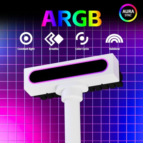 Image of 24PIN PC Extension Cable,ARGB PSU Extension Cable with 5V 3Pin,18AWG 90 Right-Angle Design for Cleaner PC Builds,Male-to-Female for Various Motherboard and Power Supply.30CM (White, 24PIN)