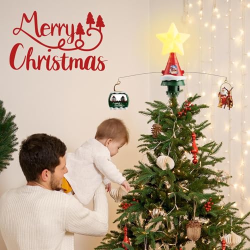 Estrella para árbol con luces LED y música para un ambiente navideño mágico 4
