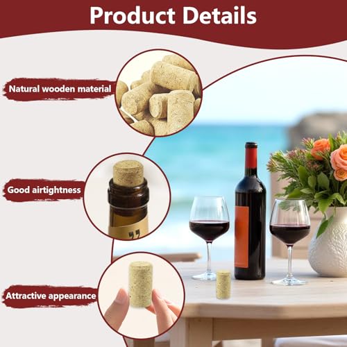 35 Stück Korken Zum Basteln,Flaschenkorken,Weinkorken Zum Basteln,Cork,kork,Bastelkorken,Weinkorken,Naturkorken Basteln und Dekorieren,Weinkorken zum Dekorieren,Natur Flaschenkorken- 40mm x 21mm