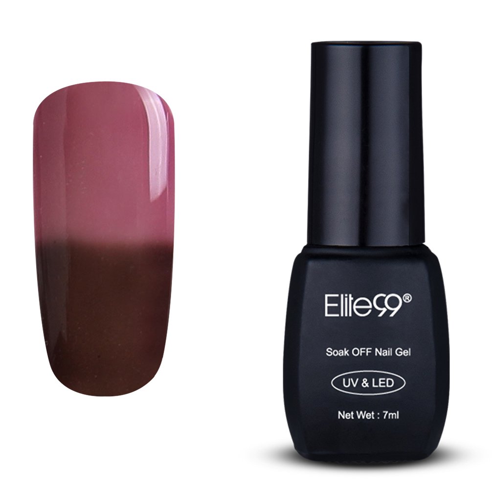 Elite99 Temperature Color Change Nail Polish, UV LED Soak Off Nail Art Gel Polish, Thermal Color-Changing Manicure 7ML 5027