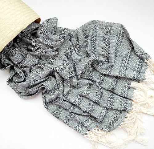 Mexican Rebozo Scarf, Shawl, Ideal for Natural Birth, Doula Massage, 98.5", Black2