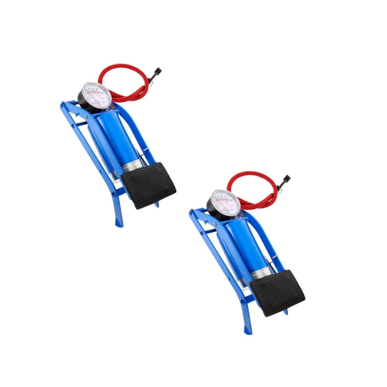 iplusmile Trittluftpumpe Fahrradpumpen Für Fahrräder Druckpumpe Fahrrad Rennrad Reifenpumpe Reifenpumpe Funktionale Autoreifenpumpe Fußreifenfüllpumpe Für Fahrräder Blaues Eisen