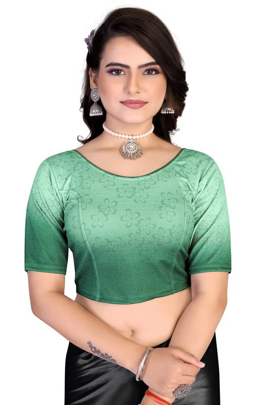 GenericColorful Street Cotton Lycra Printed Stretchable Shaded Blouse for Daily Use…