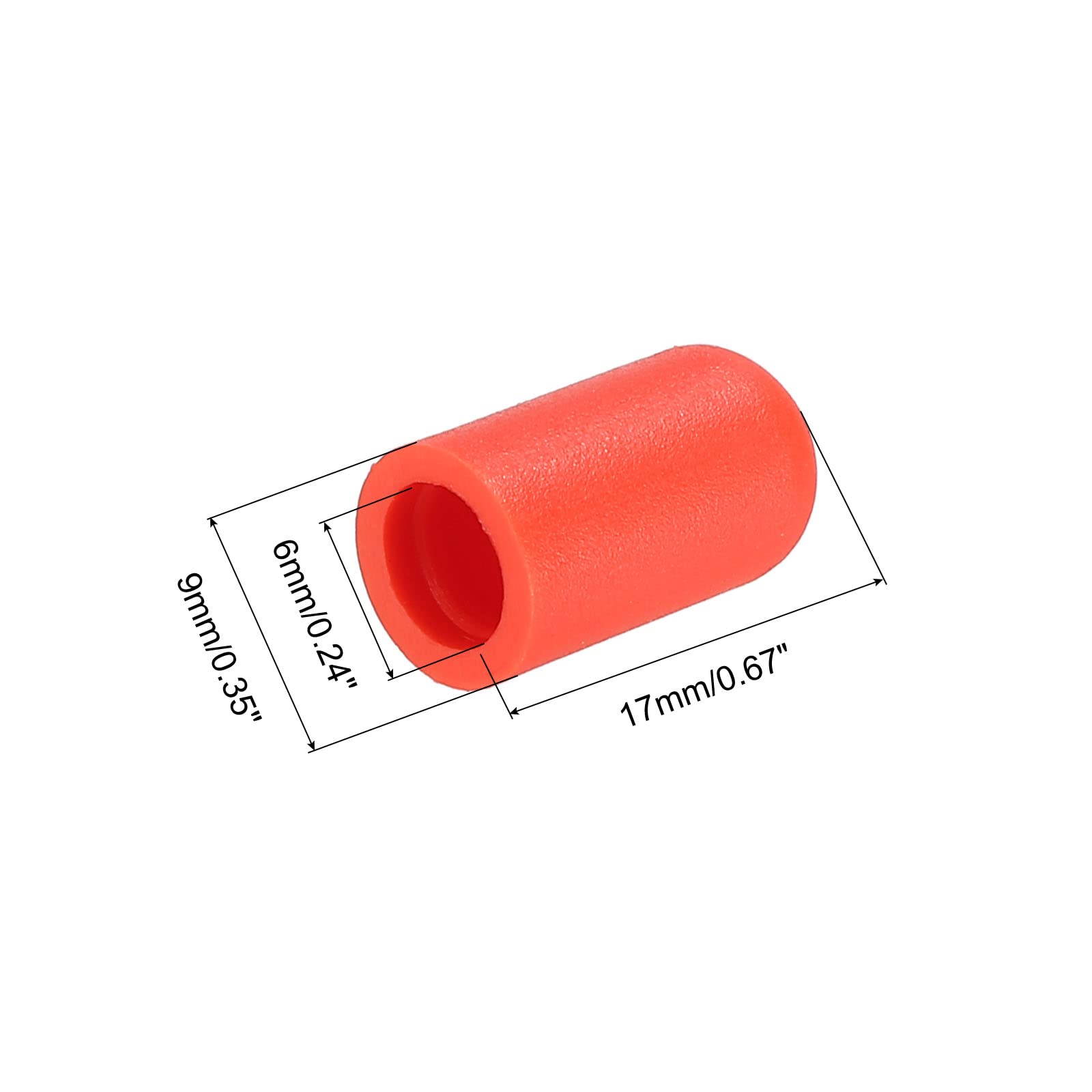 PATIKIL Drum Mute Drumstick Silent Tip Drum Dampener Silicone Rubber Practice Percussion Tips Mute Red 10pcs - Image 2