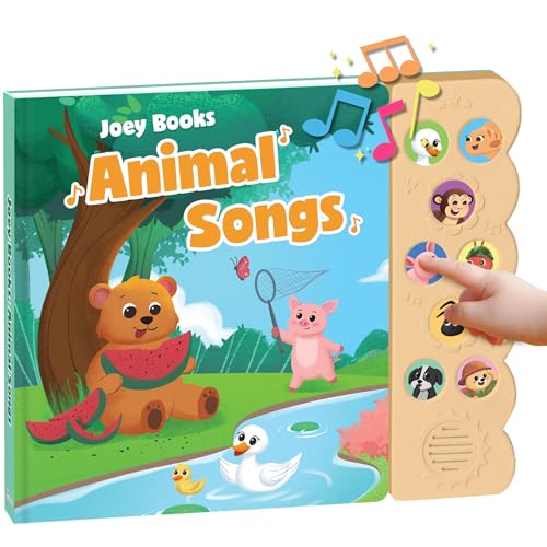 Joey Books: Animal Songs, Press and Play Song Book Nursery Rhymes, Button and Sound Module, Classic Nursery Rhymes and Animal Music