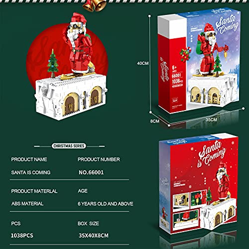 TopBau Weihnachtsmann Weihnachten Dynamische Bausteine, 1039+ Teile, Rentier und Elfen Kompatibel mit Lego Creator Haus – Bild 7