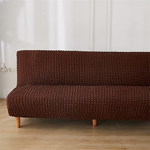 Surwin Housse de Canapé sans Accoudoir élastique Canapé 2/3 Places, Seersucker Housse de Clic Clac Couverture de Canapé-lit Universel Tout Couvert Canapé...