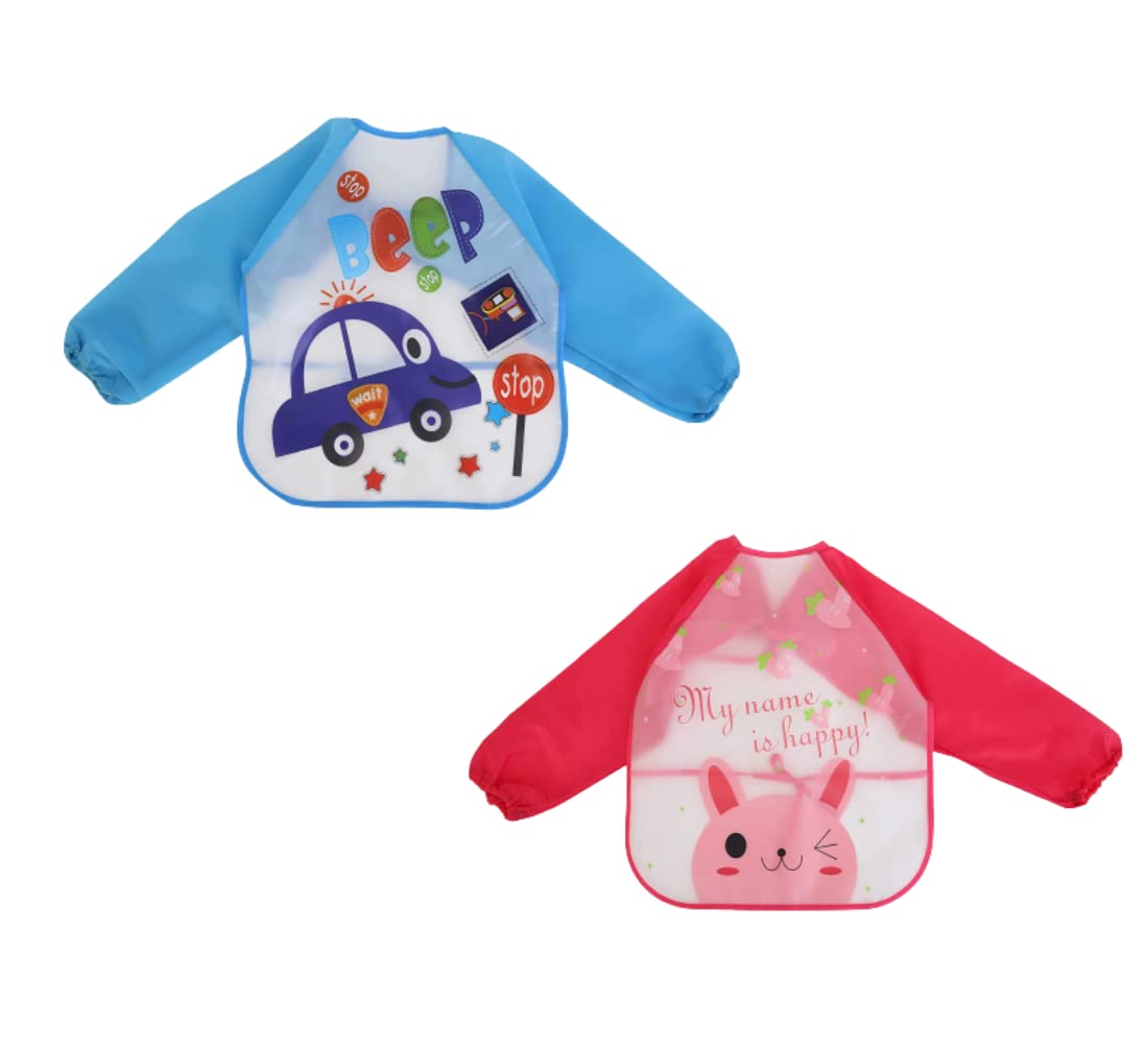 Da Anushi Cute Cartoon Printed Full Sleeves Washable Waterproof Apron Feeding Bibs For Babies,Toddlers,Infants (6 Months to 5 Years), Comfortable Soft Baby Bibs Keep Stains Off!-picture-11
