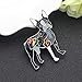 DUOWEI Cute Enamel Dog Brooch Fashion Pet Pins Jewelry Dog Gifts (Black Boston Terrier)