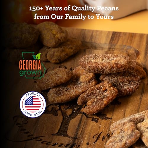 Image of HUDSON PECAN COMPANY Cinnamon Candied Pecans: Coated in Sugar and Cinnamon