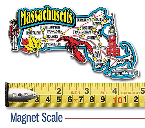 Set de 6 Imanes Estatales Massachusetts Vintage miniatura 4