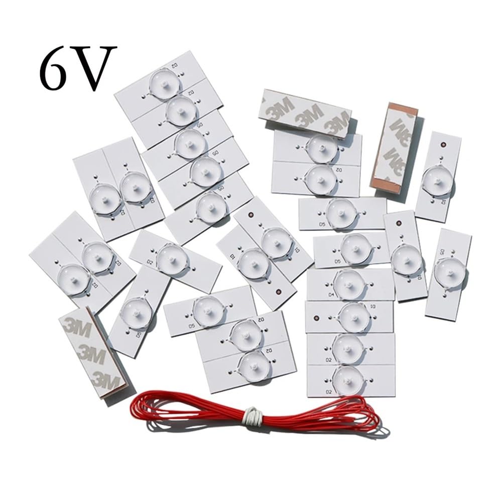 Compatibile con perline Compatible with lampade a striscia di retroilluminazione a LED SMD con filtro ottico Compatible with TV LED da 32-65 pollici, riparazione 3V con modello(Copper 100PCS 6V)