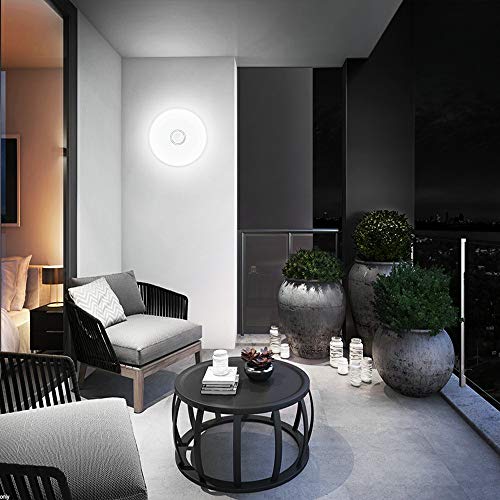 Olafus 18W Plafoniera LED 5000K 1600LM IP54 Waterproof, Plafoniera LED Soffitto Rotonda 25cm Luce Bianca Fredda, Plafoniera Moderna e Sottile di PC Materiale, CRI 90+ Plafoniera Bagno Cucina