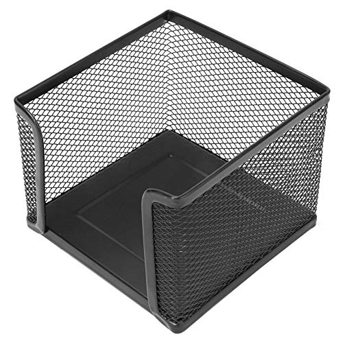 Sticky Note Box Metal Mesh Memo Holder Card Stand Organizer for Office Home Schools Desk Supplies 31x41 Inch Black