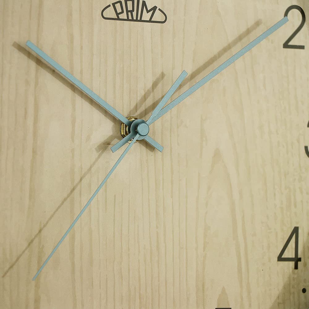 PRIM Wanduhr (Schwarz&helles Holz)