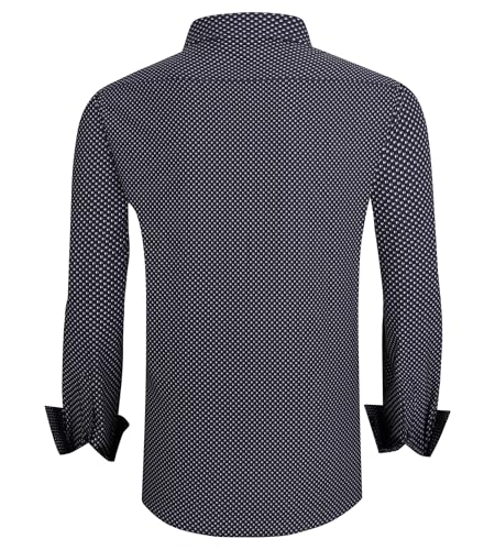 Alex Vando Mens Printed Dress Shirts Long Sleeve Regular Fit Button Down Shirt