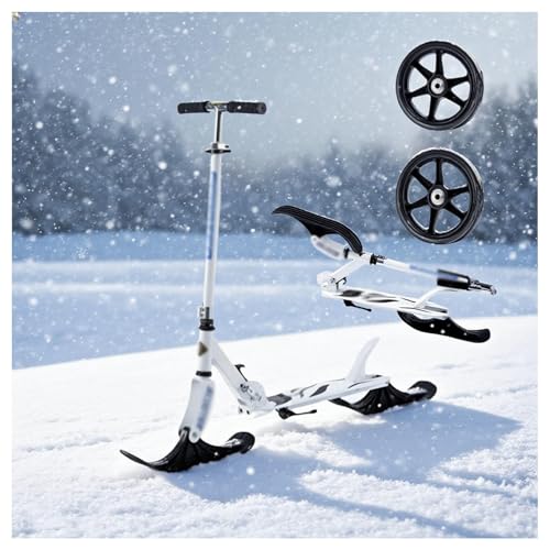 Plegable 2 en 1 Scooter con Dos Ruedas Altura Ajustable 150 Kg De Carga Trineo de Patinete Plegable para Niños y Niñas de 3 a 15 Años Ideal para Deportes Al Aire Libre