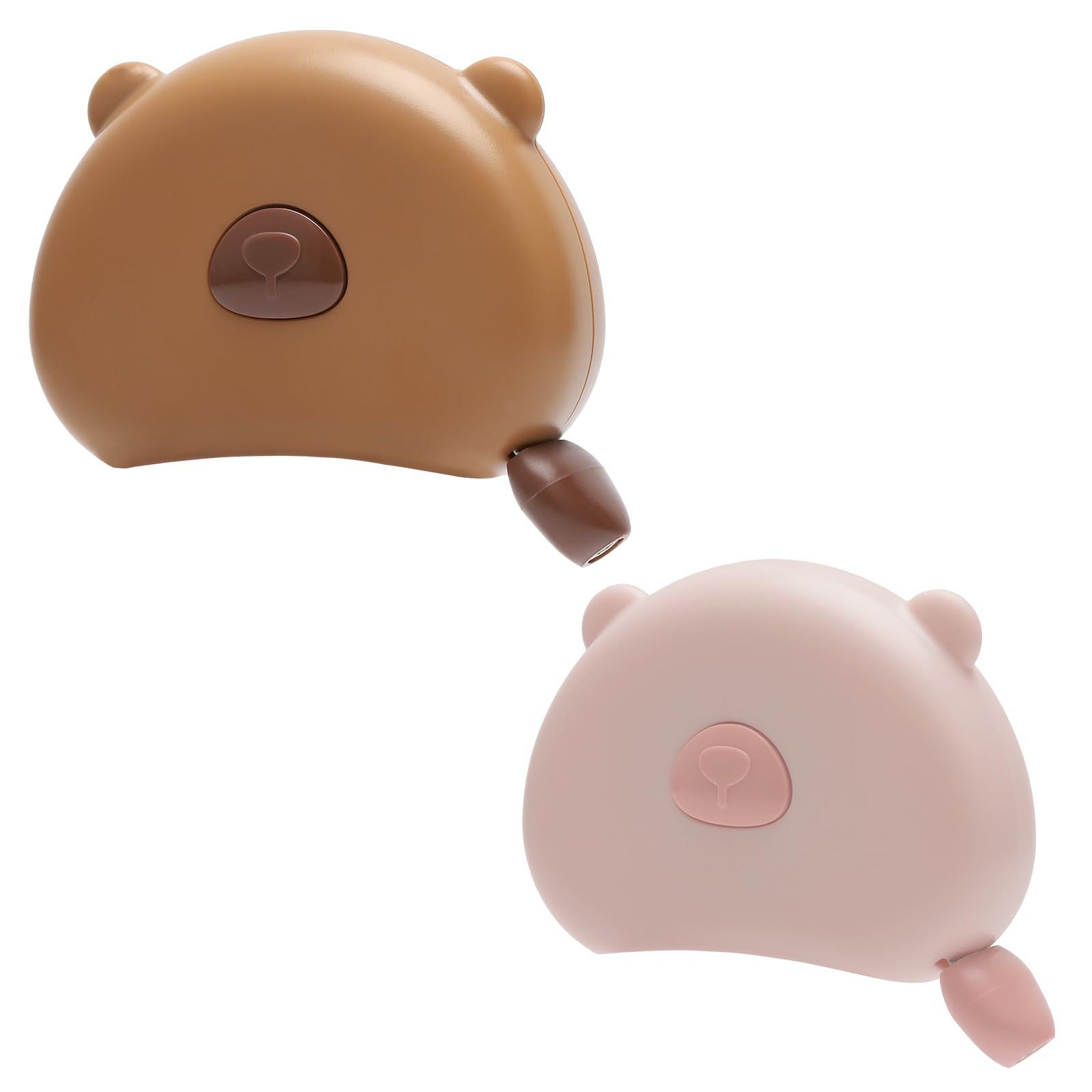 2 Piezas Cinta Metrica Corporal con Botón Retráctil, 150 Cm Doble Cara Cinta Medir Cuerpo con Cierre Magnético, Metro Costura para Medidas Corporales y Coser, Rosa, Marrón