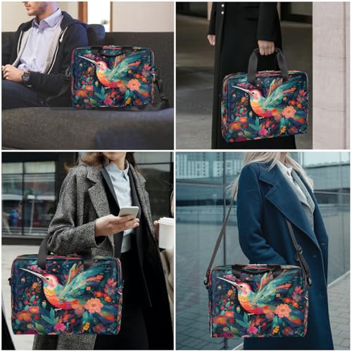 Maletín para portátil 15.6 pulgadas estampado colibrí miniatura 2