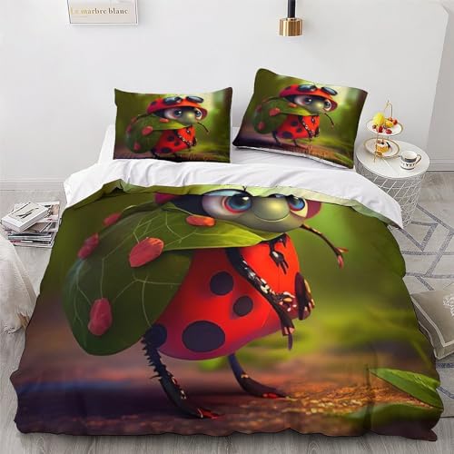 Housse de couette coccinelle ultra douce contre les nuits agitées
