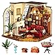 Rolife DIY Miniatur Haus Catherines Wohnzimmer Puppenhaus Bausatz für Erwachsene zum Basteln Miniatur Puppenhaus zur Heimdekoration Geburtstagsgeschenk für Mädchen