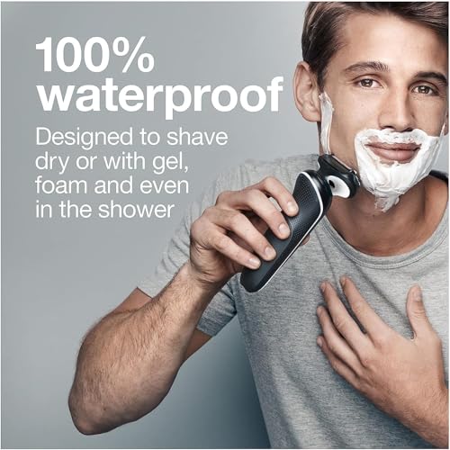 Image of Braun Electric Razor for Men, Waterproof Foil Shaver, Series 5 5050cs, Wet & Dry Shave, with Beard Trimmer and Body Groomer, Rechargeable, Charging Stand Included, Blue