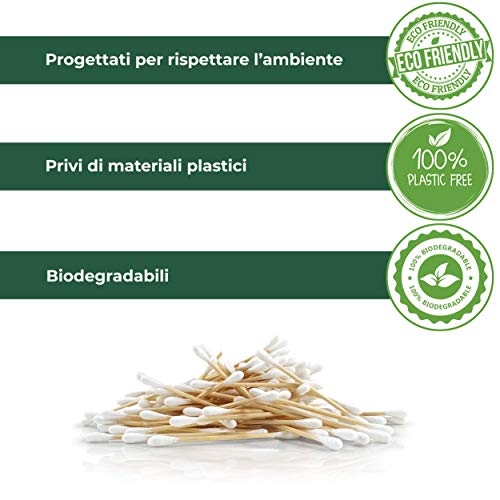 Bambus Wattestäbchen Biologisch abbaubare Bambusbaumwolle 500 Stück Ear buds Q Tips ohne Plastik nachhaltige produkte für Ohren Reinigung Zero Waste – Bild 6
