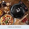 Ariete 917 Forno Pizza - Pizza in 4 minuti - Piastra in pietra refrattaria con trattamento antiaderente - Temperatura max 400° - 1200 Watt - Timer 30’ - Nero
