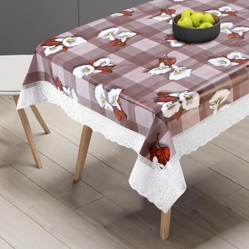 Image of Dakshya Industries PVC Waterproof Center Table Cover 40 x 60 Inch | Rectangle Coffee Table Cover | Spill Proof Oil Resistant Dustproof Heat Resistant Wipe Clean