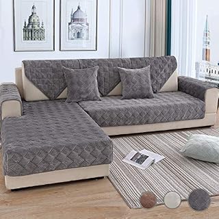 OstepDecor Couch Cover, Sofa Cover, Quilted Sectional Couch Covers, Velvet Sofa Slipcover