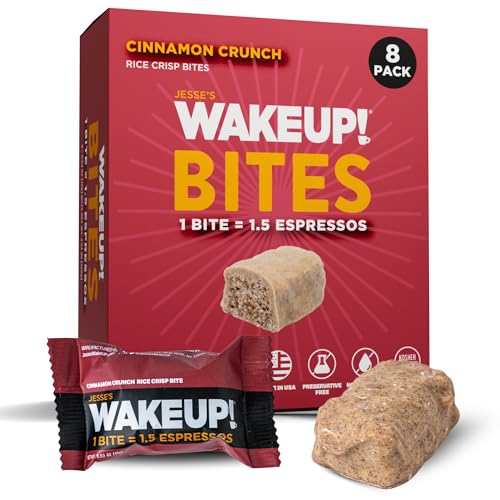 Image of WAKEUP! Caffeinated Cinnamon Bites, 1.5 Espressos, Gluten Free, 8 Pack