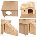 BESPORTBLE 1 Set Wooden Hamster House with Ladder Sleeping House for Hamsters Chinchillas and Animals Private Hideout with Climbing Platform for Exercise and Play
