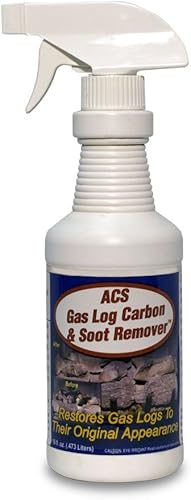 ACS Gas Log Limpiador Elimina carbono y hollín de chimenea Logs  1pinta16oz. Spray Botella de Gas ACS