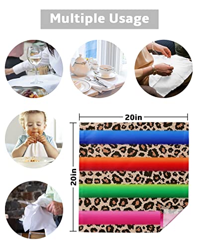 Servilletas de Tela LooPoP Leopardo 20 x 20 in 6 unid miniatura 5