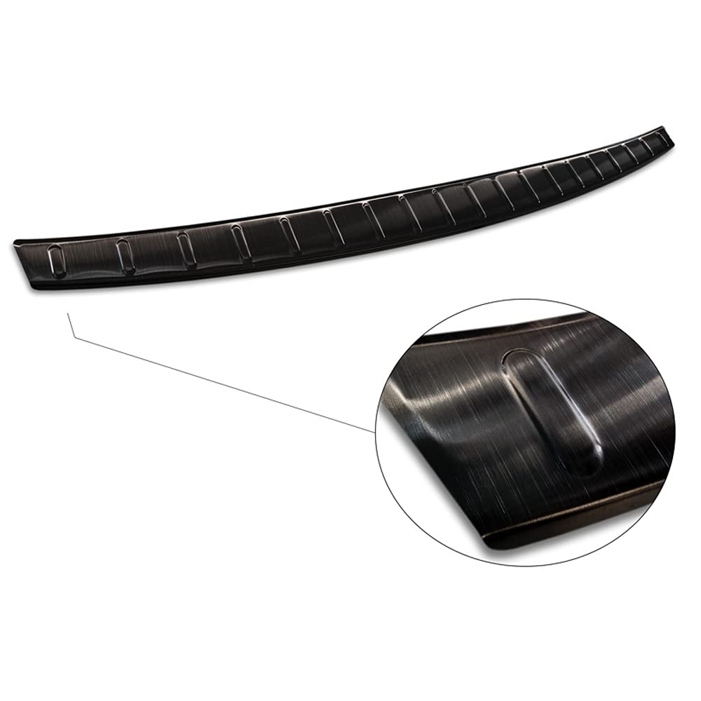 Zwart RVS Achterbumperprotector compatibel met Toyota Corolla XII HB 2019- (incl. GR-Sport) 'Ribs