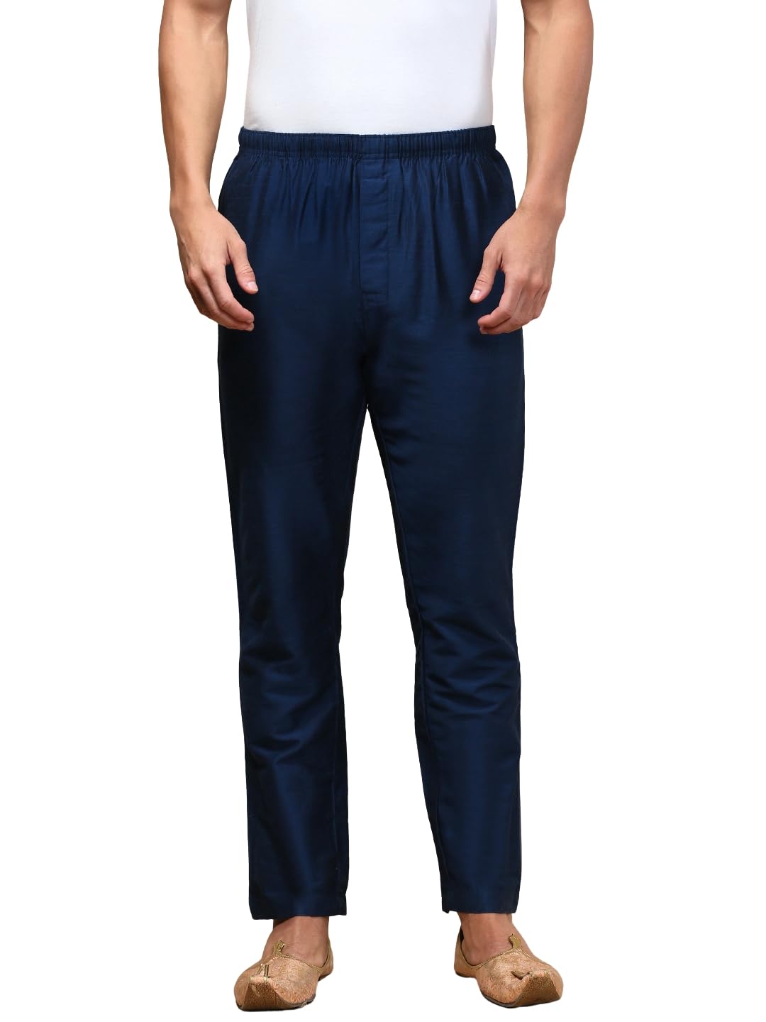white heart Mens Pyjama Viscose Blend Elastic Waist Side Pockets Bottomwear Pant Classic Design for Ultimate Comfort-picture-23