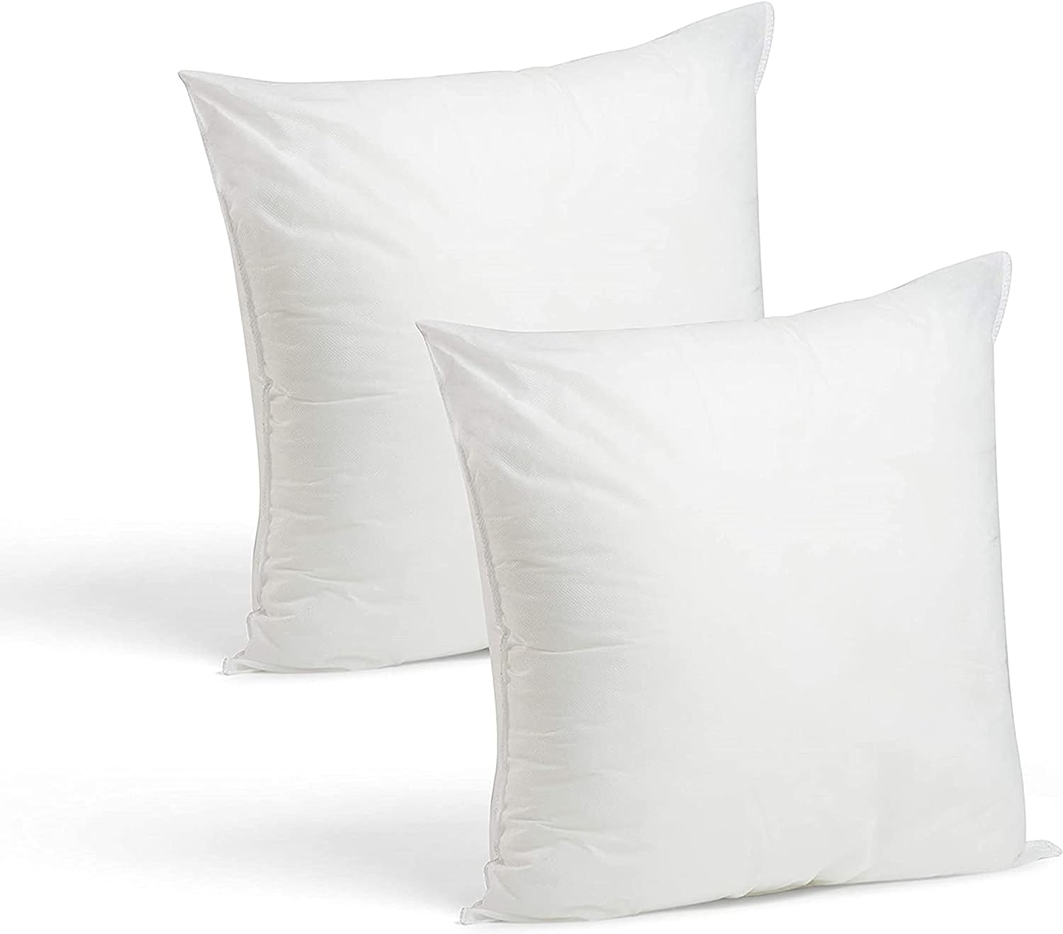 Bedding Cushion Inner Luxurious Square Cushion Pads Fluffy Hollowfibre Inserts for Pillows and Decorative Cushions with Support and Soft Resilience ((Pack of 2), 60 x 60 cm (24" x 24"))