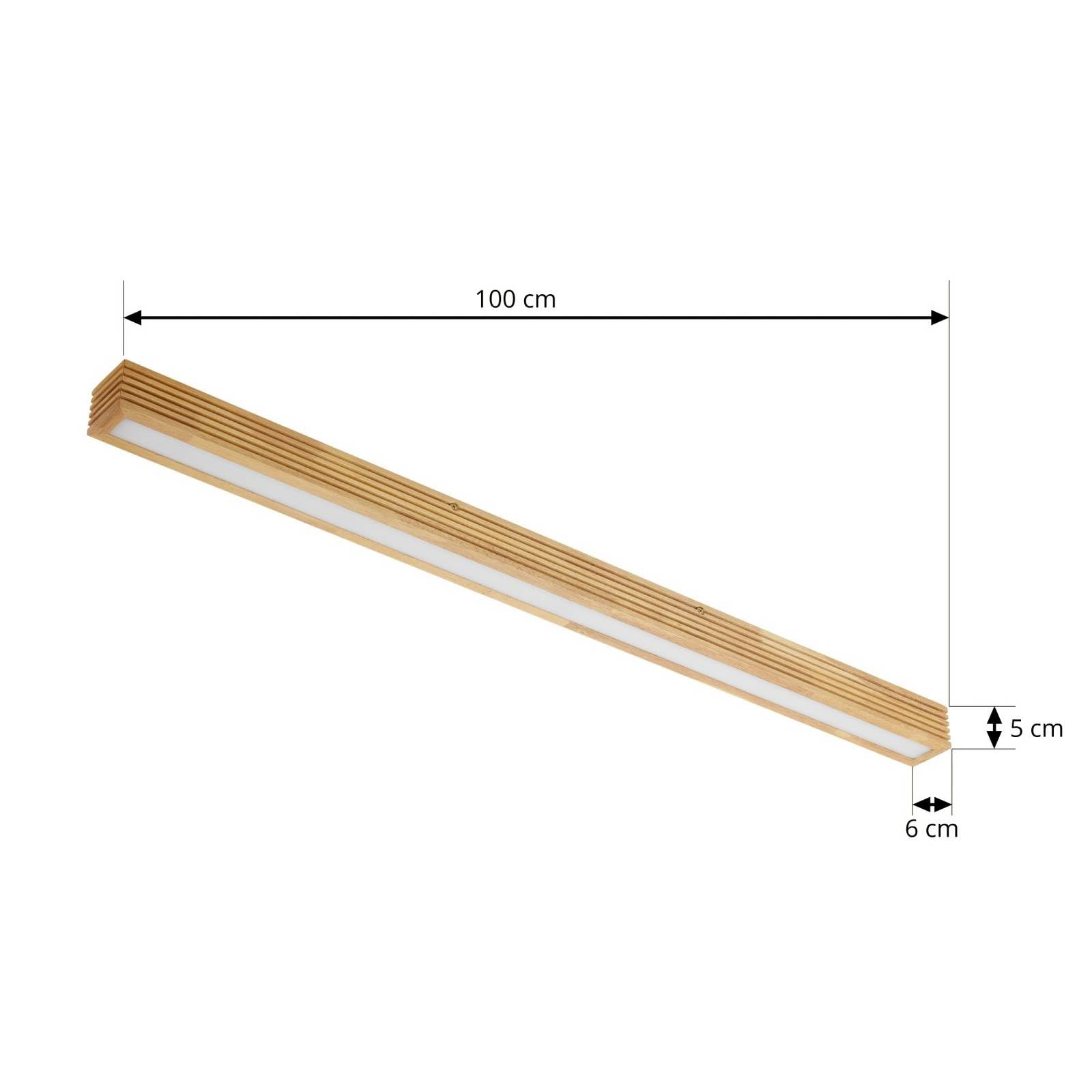 Lucande LED Lámpara de techo Emara (Diseño) en Marrón hecho Madera e.o. para Salón & Comedor (1 llama, lámpara madera,