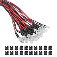 20x 5mm LEDs Mit Kabel – Fertig Verlötet, 12V, Superhell, Perfekt Für DIY-Projekte & Modellbau