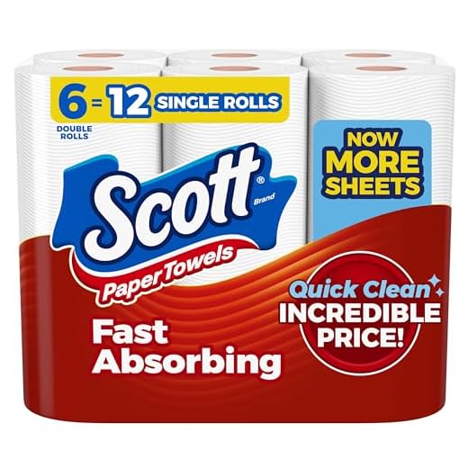 Scott Paper Towels, Choose-A-Sheet, 6 Double Rolls = 12 Regular Rolls (108 Sheets Per Roll)