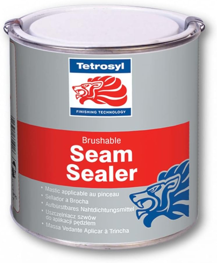 Tetrosyl Brushable Seam Sealer 1Kg – Flexible Automotive Car & Van Body Panel Sealant, Paintable, Waterproof, Anti-Corrosion, DIY Auto Repair, Panel Gap & Joint Filler